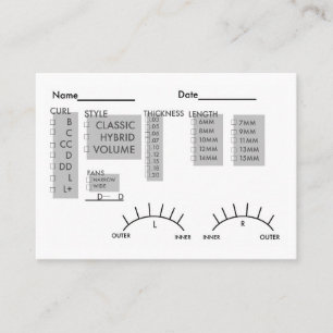 Lash Client Record Card
