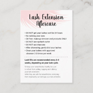 Lash extension aftercare instructions appointment