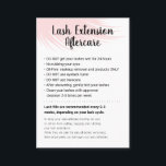 Lash extension aftercare instructions appointment card<br><div class="desc">Lash extension aftercare instructions appointment</div>