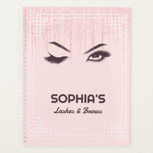 Lash Extension Brows Pink Rose Appointment Planner