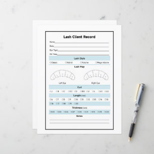Lash Extension Client Record