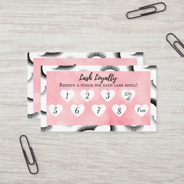 Lash Extension Filler Loyalty Card (Front/Back In Situ)
