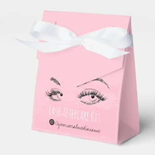 Lash extension Lashes Brow Pink Lash Aftercare Kit Favor Box