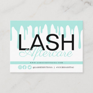 Lash Extensions Aftercare Instructions Business Ca Business Card