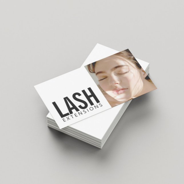 Lash Extensions Eyelash woman profile photo Business Card (Perfect for business)