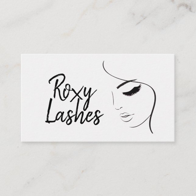 Lash Extensions Eyelashes Brows Salon Business Card (Front)