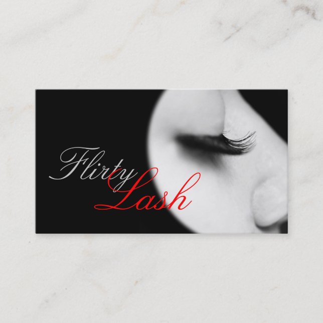 Lash Extensions, Lashes, Beauty, Cosmetology Salon Business Card (Front)