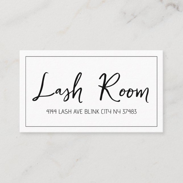 Lash Extensions Modern Clean Business Card (Front)