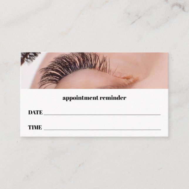 Lash Extensions Salon Appointment Card (Front)