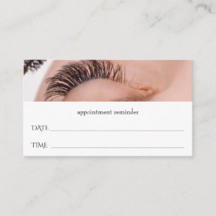 Lash Extensions Salon Appointment Card