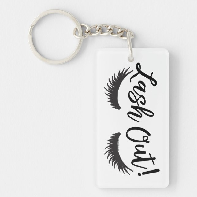 Lash Out Eyelashes Lash Salon Makeup Artist Keychain (Front)