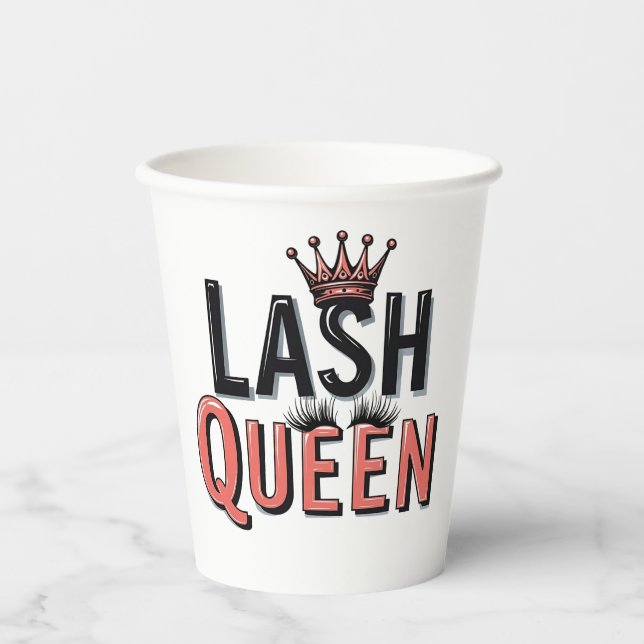Lash Queen Funny Eye Lashes Make Up Paper Cups (Front)