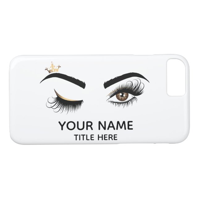 Lash Queen Wink Eye Makeup Artist Long Lashes Case-Mate iPhone Case (Back (Horizontal))