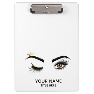 Lash Queen Wink Eye Makeup Artist Long Lashes Clipboard