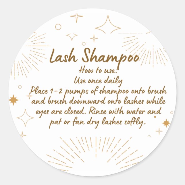 Lash Shampoo Label  (Front)
