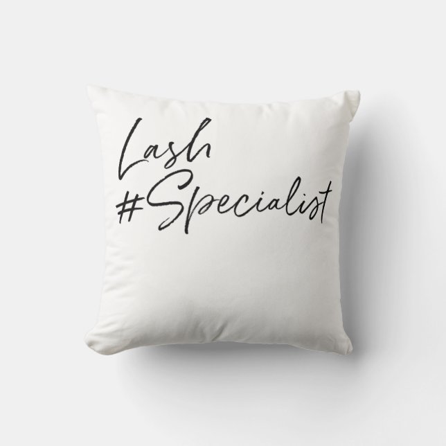 Lash Specialist Lash Lounge Lash Bar Las Throw Pillow (Front)