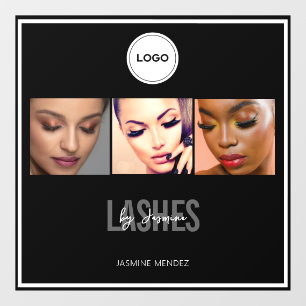 Lash Studio Elegant Photo Collage Logo Window Cling