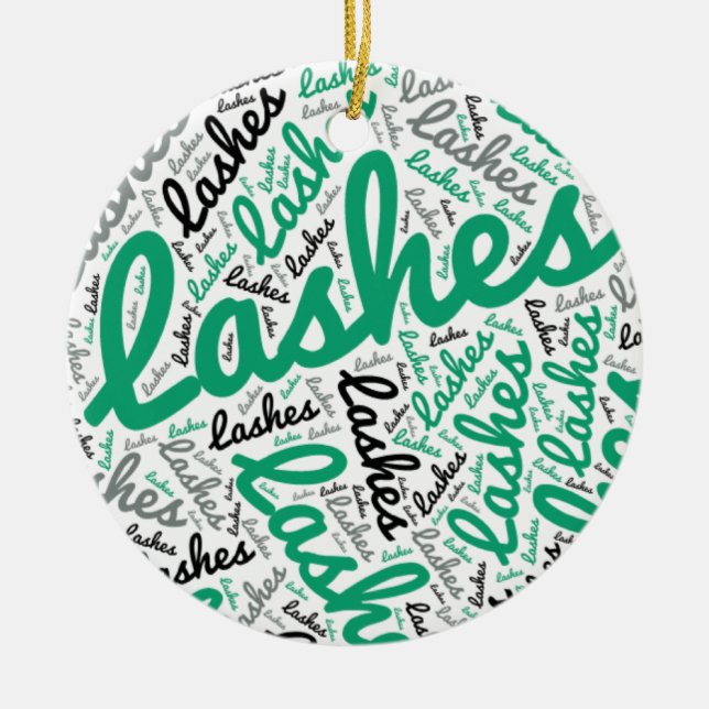Lash Tech Ceramic Ornament (Front)