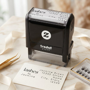 Lash Tech Studio Custom Return Address Elegant Self-inking Stamp