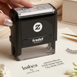 Lash Tech Studio Custom Return Address Elegant Self-inking Stamp