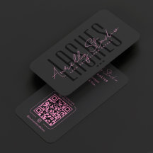Lash Tech Studio Minimal Pink Black Appointment