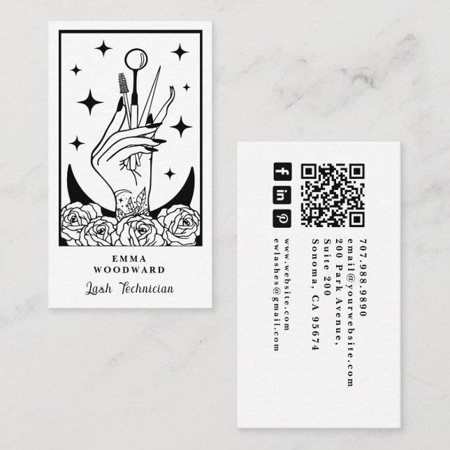 Lash Tech Tarot Business Card (Front/Back)