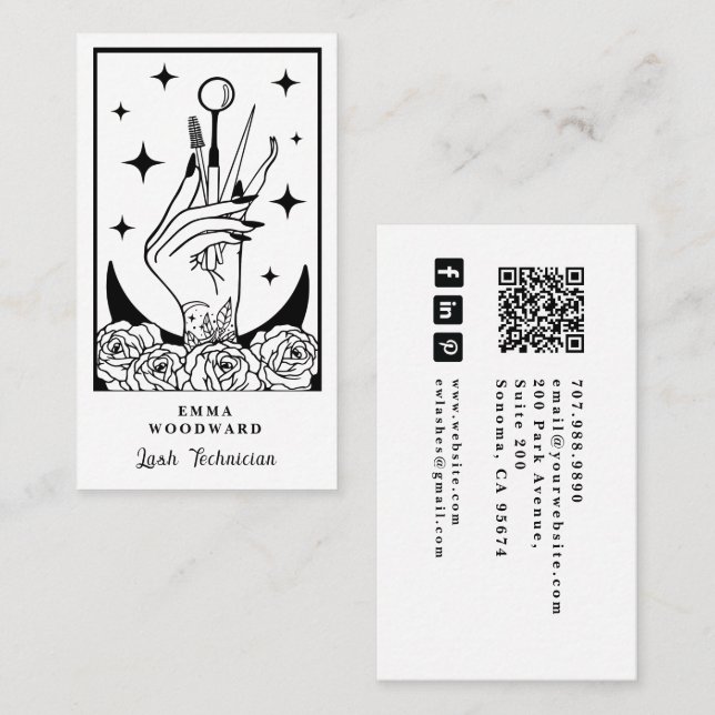 Lash Tech Tarot Business Card (Front/Back)