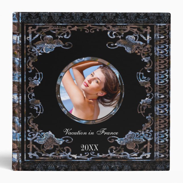 Lasher Via Rue  Insert Your Own Photo Elegant Binder (Front)