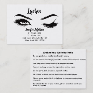 Lashes Aftercare Business Card