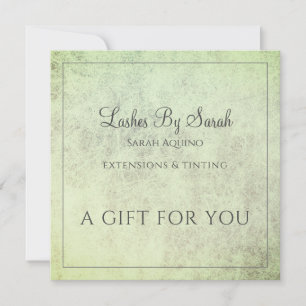 Lashes And Beauty Services Textured Sage Green