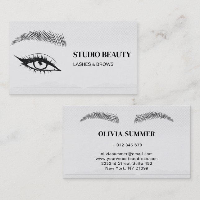 Lashes And Brows  Business Card (Front/Back)
