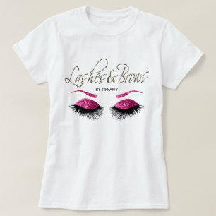 Lashes and Brows -  Pink T-Shirt