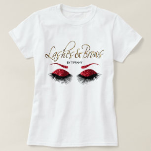 Lashes and Brows - Red T-Shirt