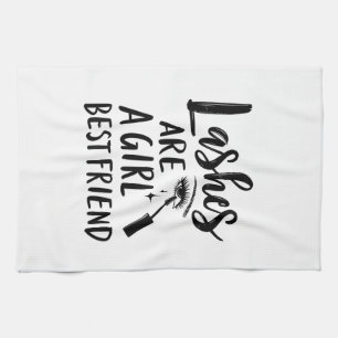 Lashes Are a Girl’s Best Friend Make Up Kitchen Towel