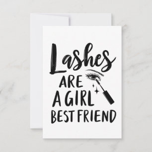 Lashes Are a Girl’s Best Friend Make Up Thank You Card