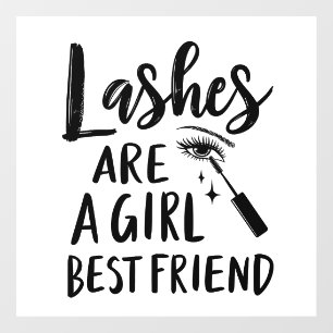 Lashes Are a Girl’s Best Friend Make Up  Window Cling