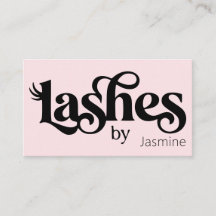 Lashes Blush Pink Professional Chic Business Card