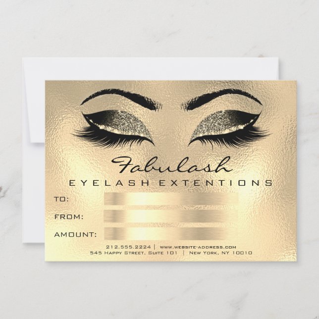 Lashes Browns Wax Makeup Artist Certificate Gift (Front)