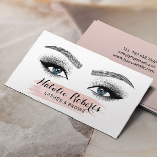 Lashes Brows Makeup Artist Blue Eyes Blush Salon Business Card