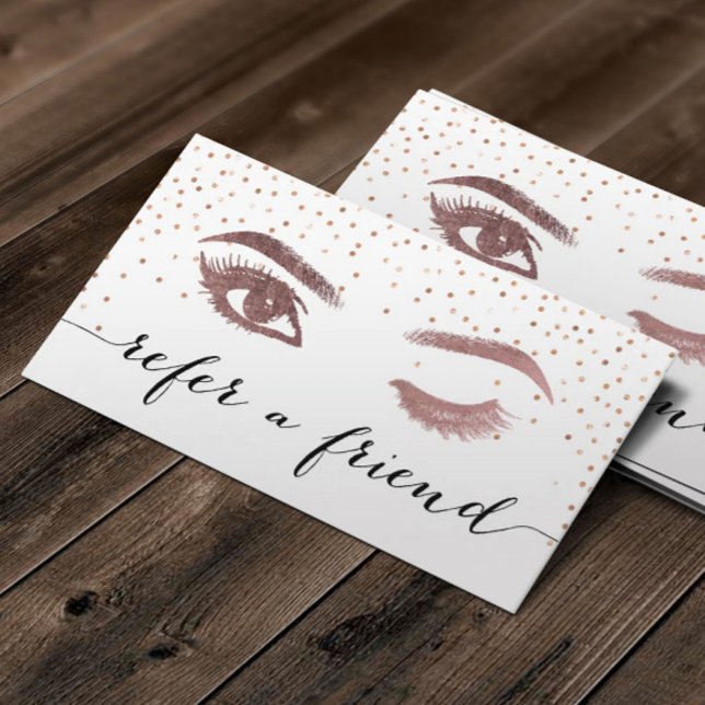 Lashes & Brows Makeup Artist Rose Gold Referral (Creator Uploaded)