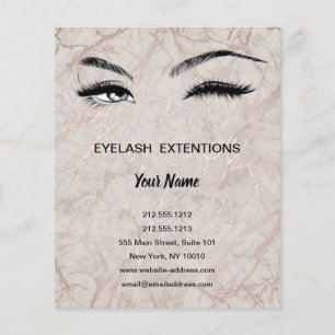 Lashes business personalized flyer