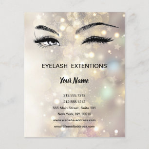 Lashes business personalized flyer