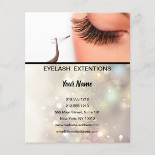 Lashes business personalized flyer