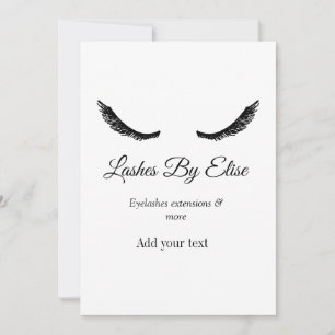 lashes by add name contact info social media websi holiday card