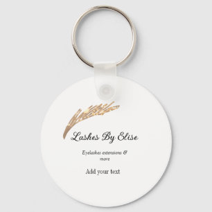 lashes by add name contact info social media websi keychain
