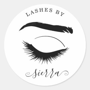Lashes By Minimalist Classic Round Sticker
