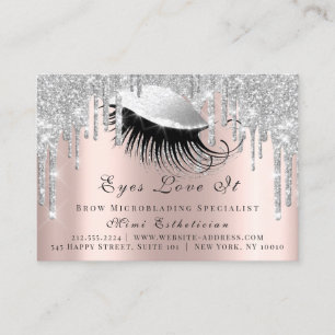 Lashes Extension Aftercare Instruction Rose Grey Appointment Card