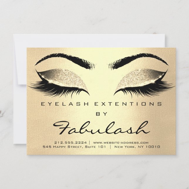 Lashes Extension Aftercare Instructions Champaigne (Front)