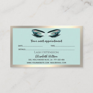 Lashes Extension Aftercare Instructions luxury Business Card