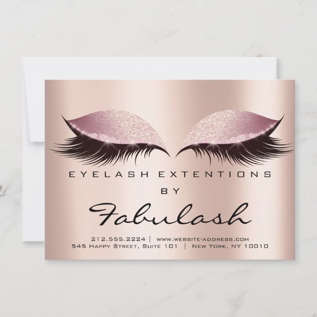 Lashes Extension Aftercare Instructions SPA Pink (Front)